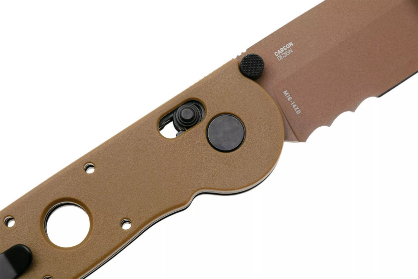 CRKT M16-14XD Tanto 1614XD.CR vouwmes 13,5 cm handgreep in desert FRN