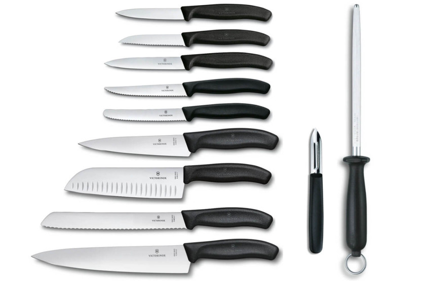 Blocco di 11 coltelli da cucina Victorinox Swiss Classic con accessori