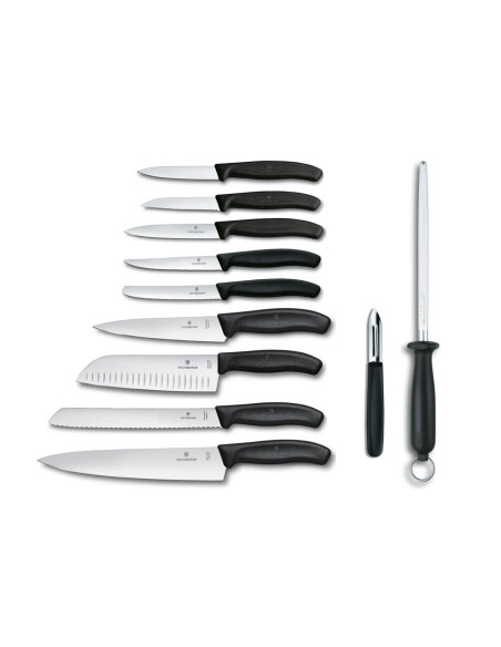 Blocco di 11 coltelli da cucina Victorinox Swiss Classic con accessori