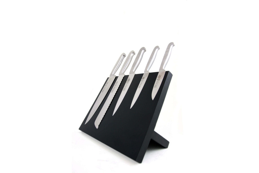 GÜDE black magnetic knife block in beech wood, empty