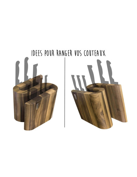 Artelegno Grand Prix S empty block for 10 kitchen knives