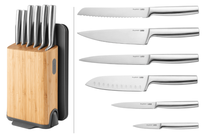 Berghoff Legacy 6-knivblok med slibemaskine og 3 plader