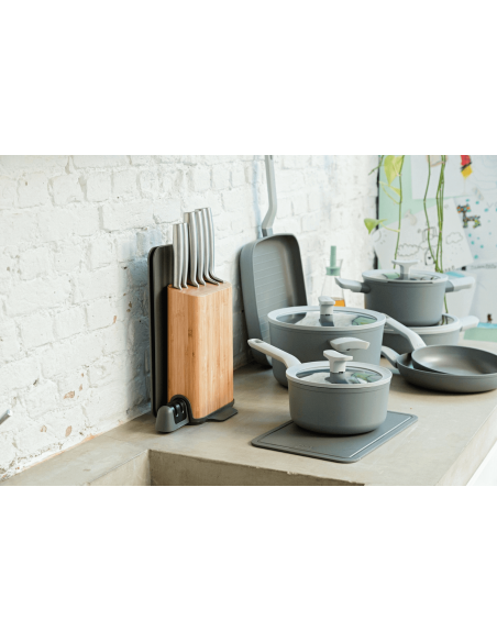 Bloque de 6 cuchillos Berghoff Legacy con afilador y 3 placas