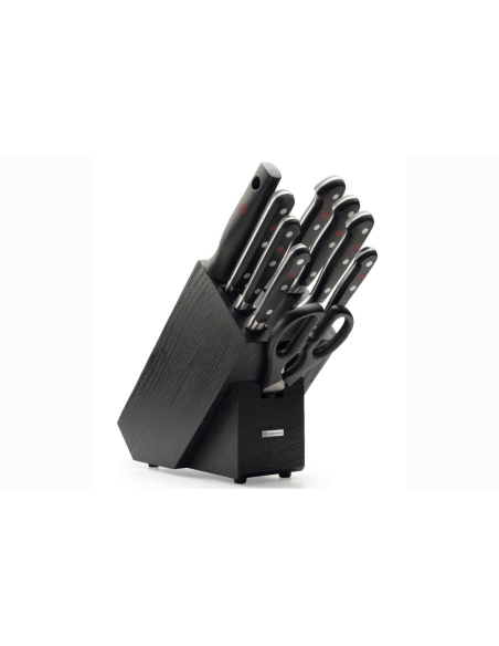 Bloque de 9 cuchillos forjados Wusthof Classic en antracita