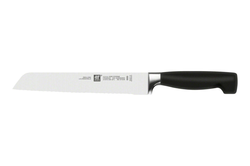 7-delt knivblok i naturtræ Zwilling Four Star smedede blade