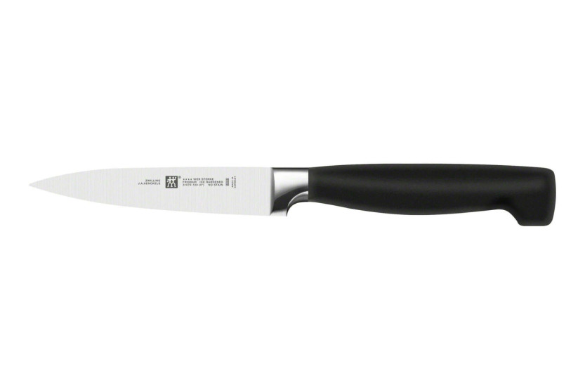 7-delat knivblock i naturträ Zwilling Four Star smidda knivblad