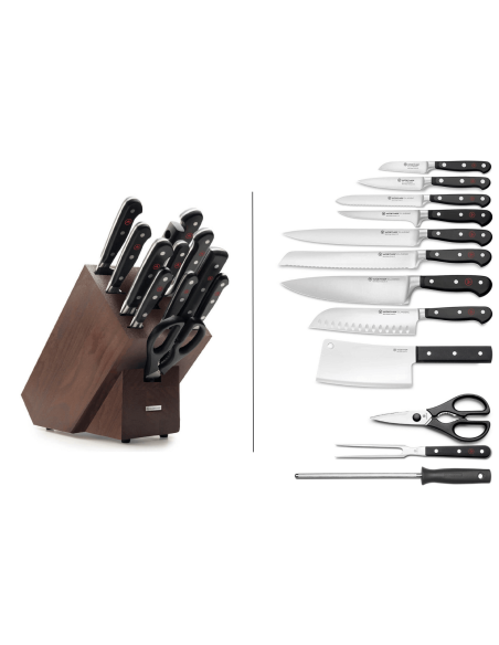 Wusthof Classic black block - 12 forged pieces
