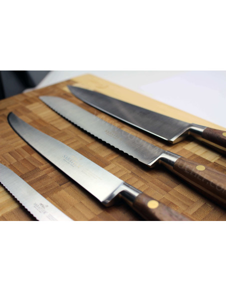 SABATIER Taco Perigord de nogal lacado negro 5 cuchillos forjados de acero inoxidable