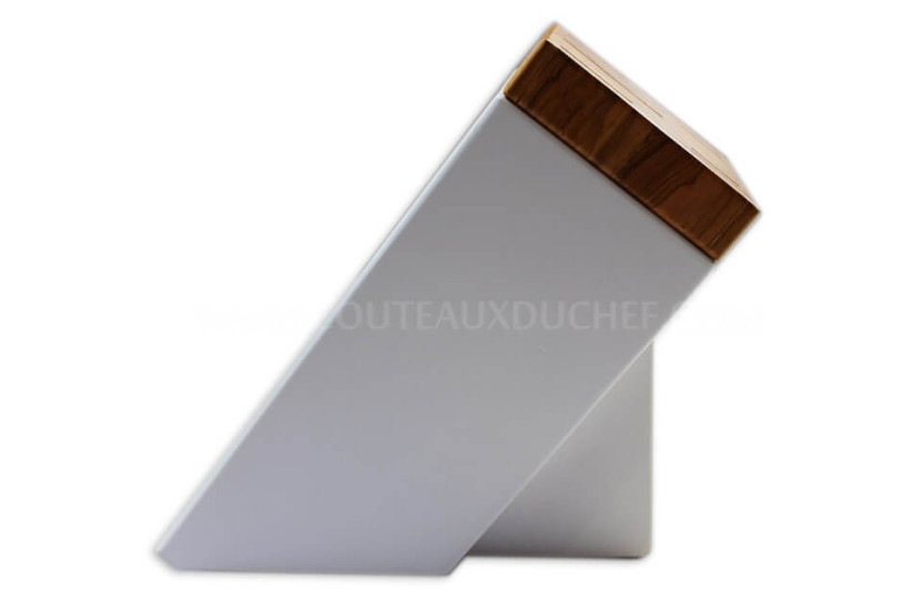 SABATIER Provencao block in white lacquered olive wood 5 stainless steel forged knives