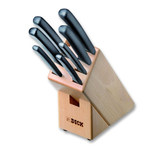 Bloco de madeira DICK Pro Dynamic 7 facas em aço inoxidável