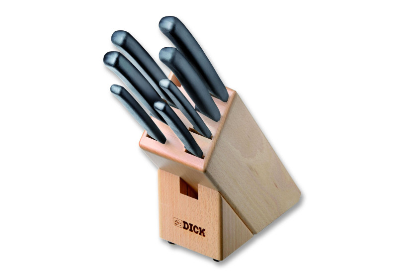 Wooden block DICK Pro Dynamic 7 stainless steel knives