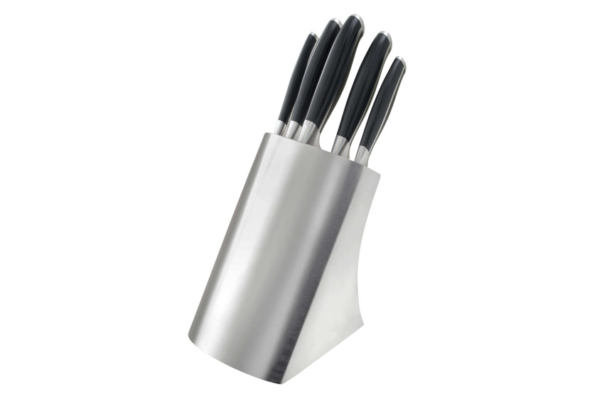 Bloque de acero inoxidable + 5 cuchillos Jupiter Sabatier International