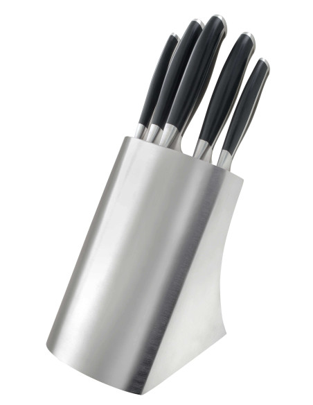 Bloco em aço inoxidável + 5 facas Jupiter Sabatier International
