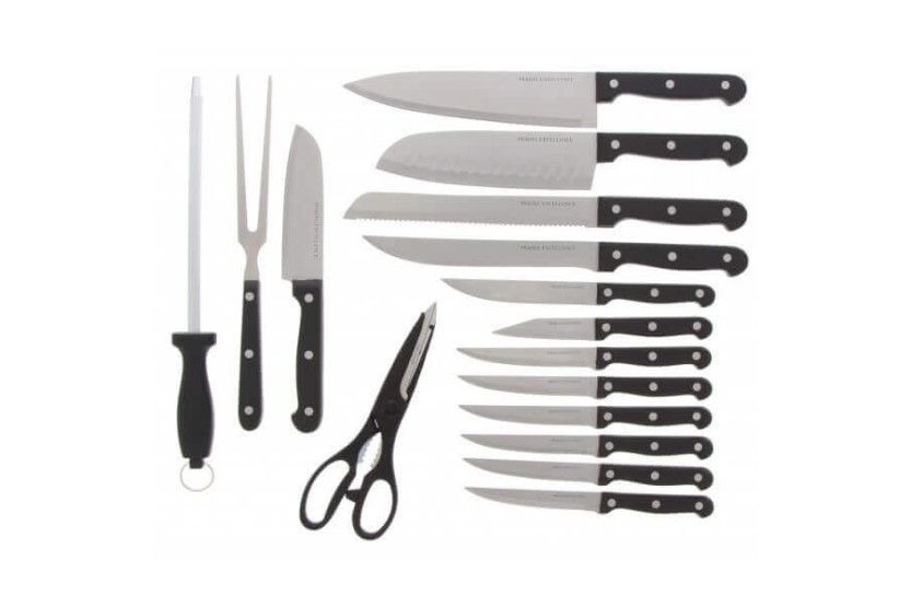 17-piece wooden block Pradel Excellence Macao riveted handles