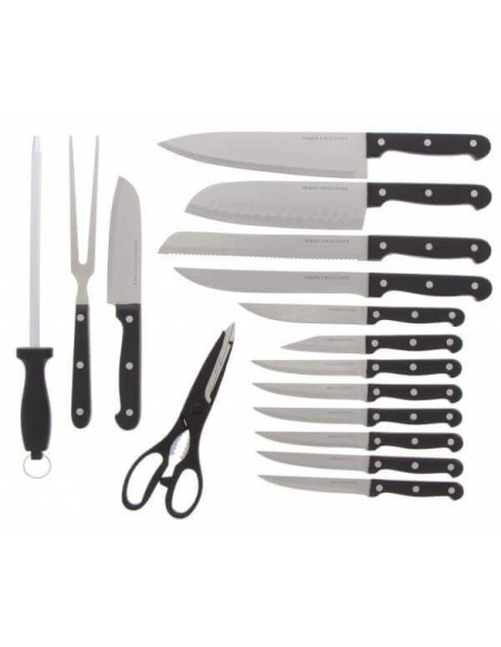 17-piece wooden block Pradel Excellence Macao riveted handles
