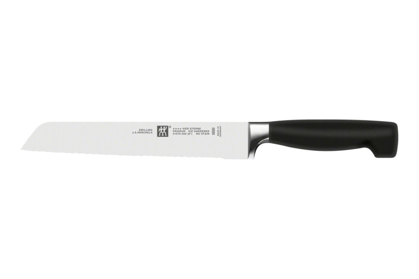 Bloco de facas em madeira natural com 8 peças Lâminas forjadas Zwilling Four Star