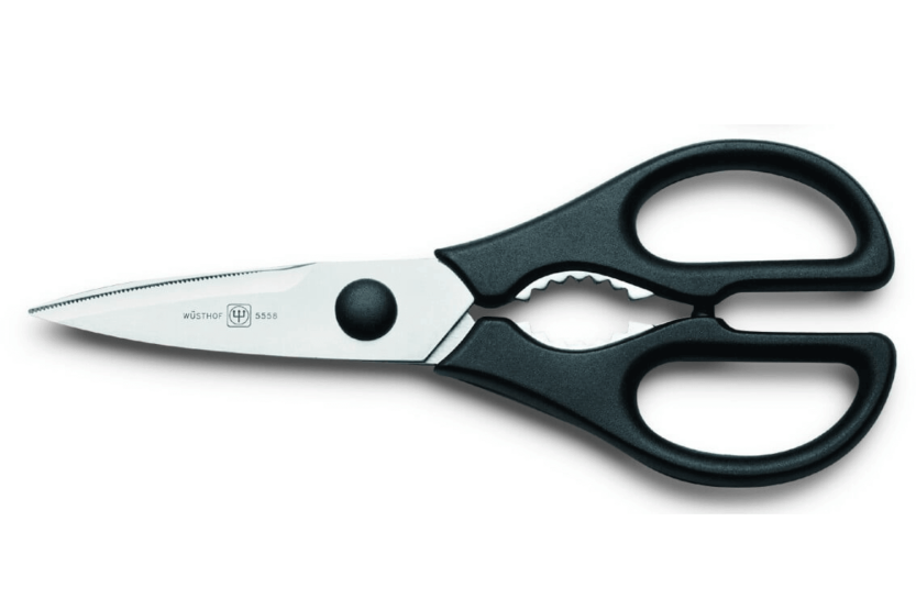 Bloco de cozinha forjado Wusthof Classic de 7 peças - 5 facas + 1 pistola e uma tesoura