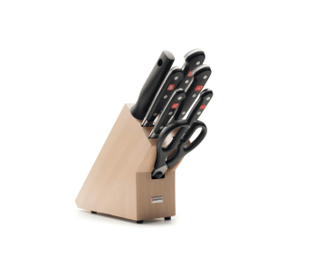 Bloco de cozinha forjado Wusthof Classic de 7 peças - 5 facas + 1 pistola e uma tesoura 2