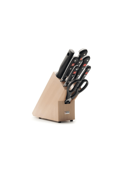 Wusthof Classic 7-piece forged kitchen block - 5 knives + 1 gun and a pair of scissors