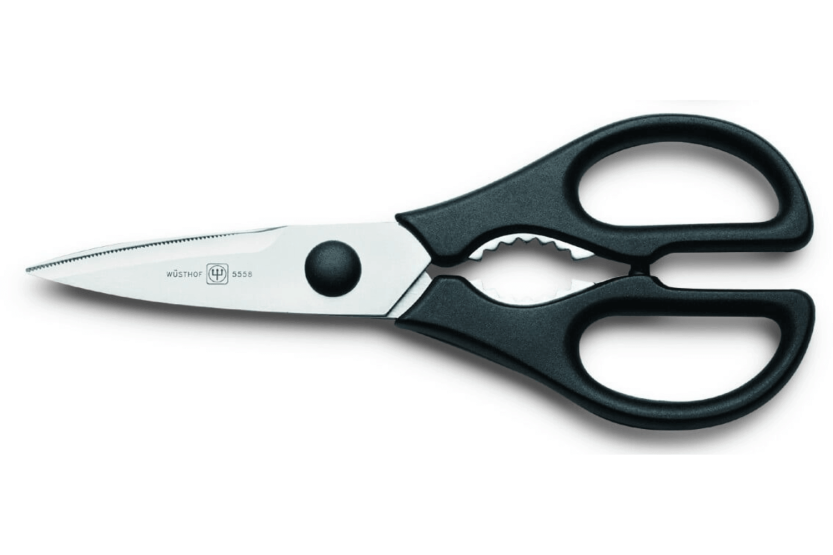 Wusthof Classic bloque de cocina negro de 7 piezas - 5 cuchillos + 1 pistola y un par de tijeras