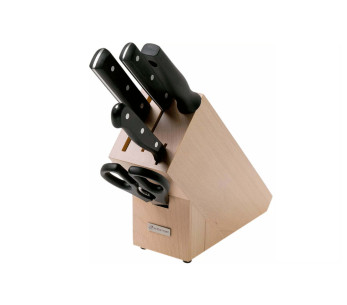 Bloco de 5 peças Wüsthof Gourmet - 3 facas + 1 pistola e uma tesoura 2