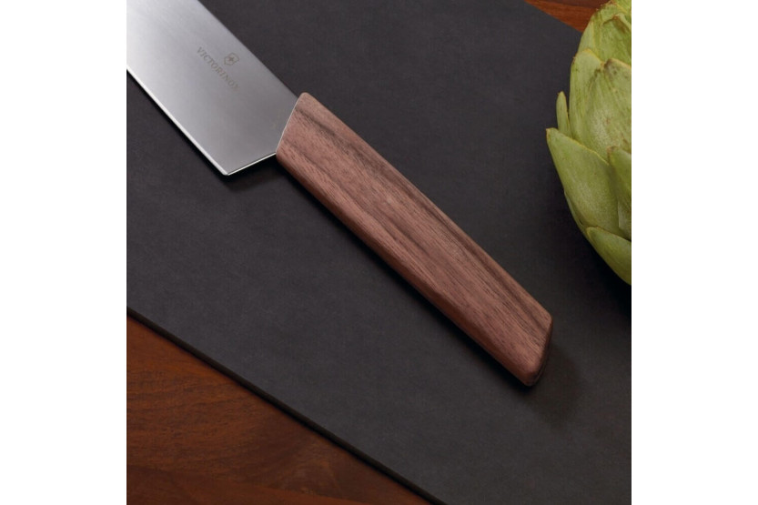Bloco de 6 facas de cozinha Victorinox Swiss Modern com cabos de nogueira