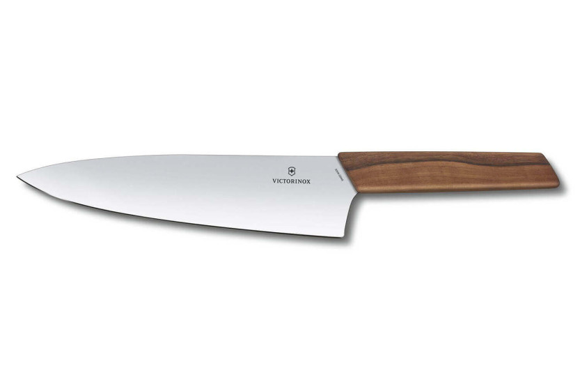 Bloco de 6 facas de cozinha Victorinox Swiss Modern com cabos de nogueira