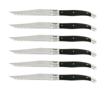 Conjunto de 6 facas para bifes micro-serrilhadas Laguiole de André Verdier 2