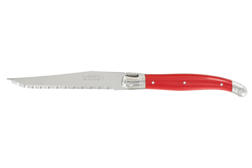 Blok van 6 Laguiole microvertande steakmessen van André Verdier Spring multicoloured