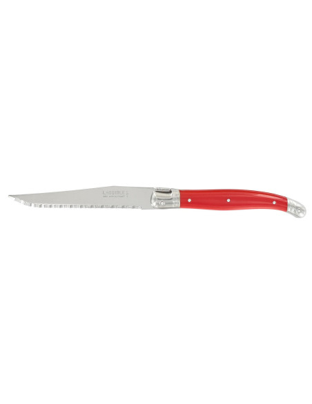 Block of 6 Laguiole micro-serrated steak knives by André Verdier Spring multicolor