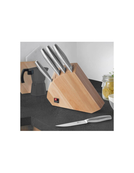 Bloco de 5 facas de cozinha Richardson Sense em aço inoxidável