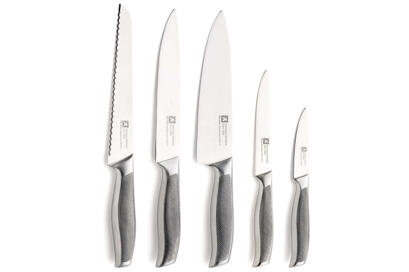 Blocco di 5 coltelli da cucina in acciaio inox Richardson Sense