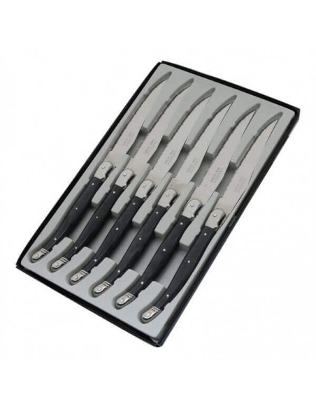 Set of 6 Laguiole Postiche table knives Grey
