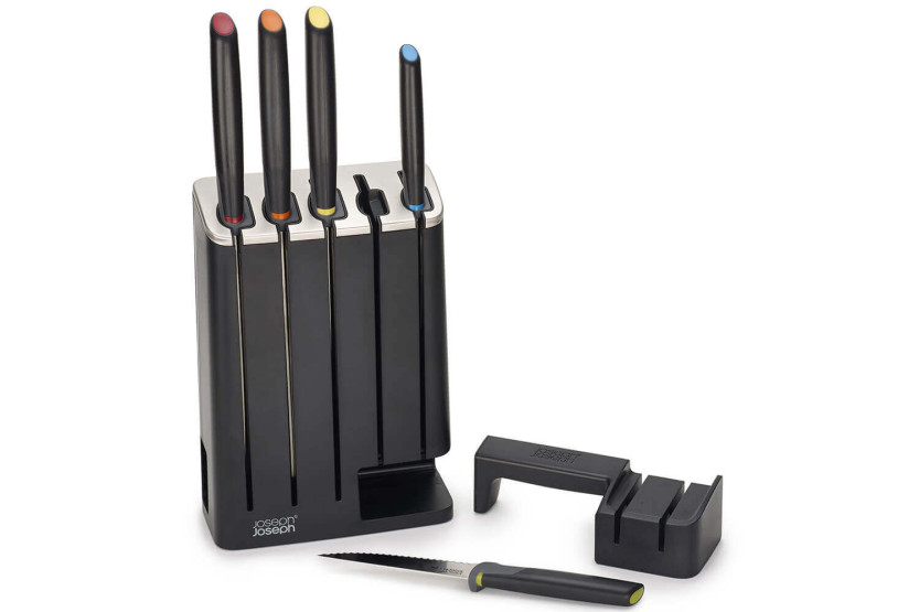 Block of 5 Joseph Joseph Elevate knives with removable sharpener