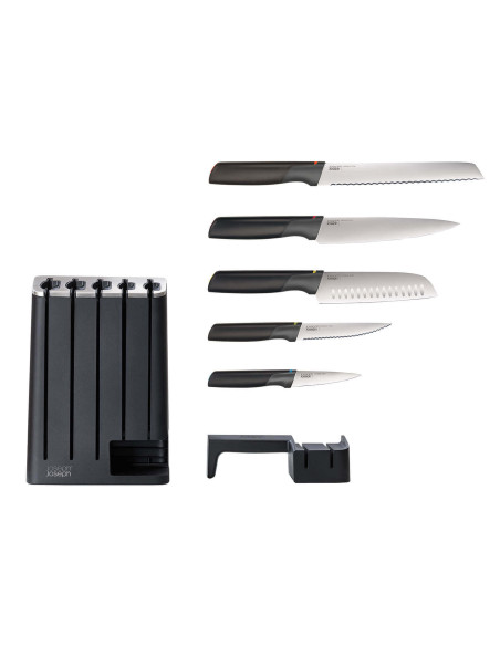 Blok med 5 Joseph Joseph Elevate-knive med aftagelig slibemaskine