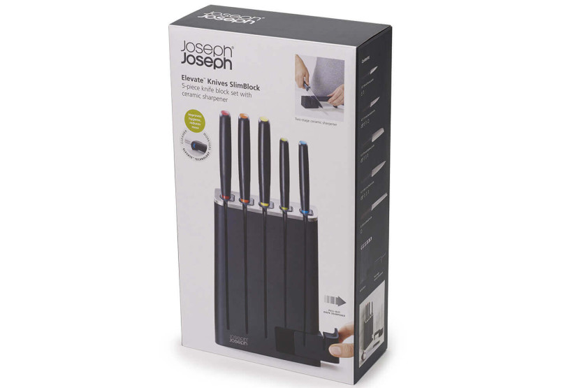 Bloco de 5 facas Joseph Joseph Elevate com afiador amovível
