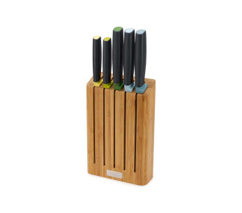 Bloque de bambú de 5 cuchillos Joseph Joseph Elevate con muescas magnéticas