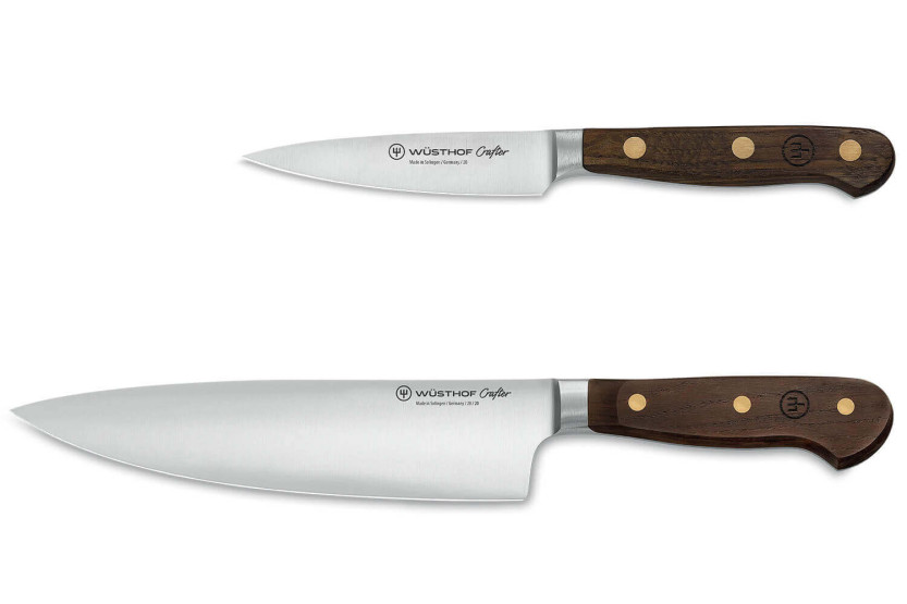 Wüsthof Crafter design 2-delt smidd knivblokk i eik, lønn og bøk