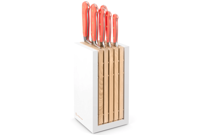 Bloque de 7 cuchillos forjados Wusthof Classic Colour Coral Peach