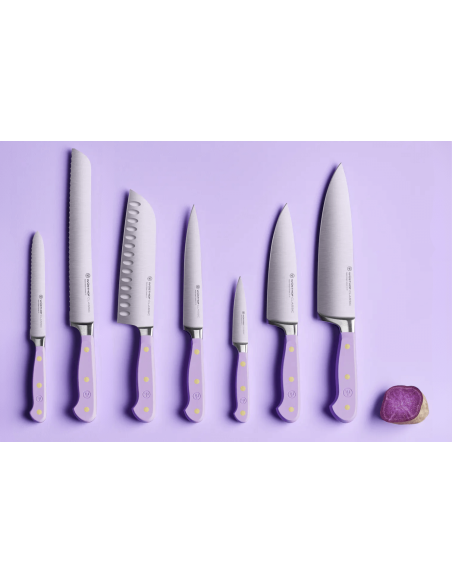 Blocco di 7 coltelli Wusthof Classic Colore Viola Yam forgiato