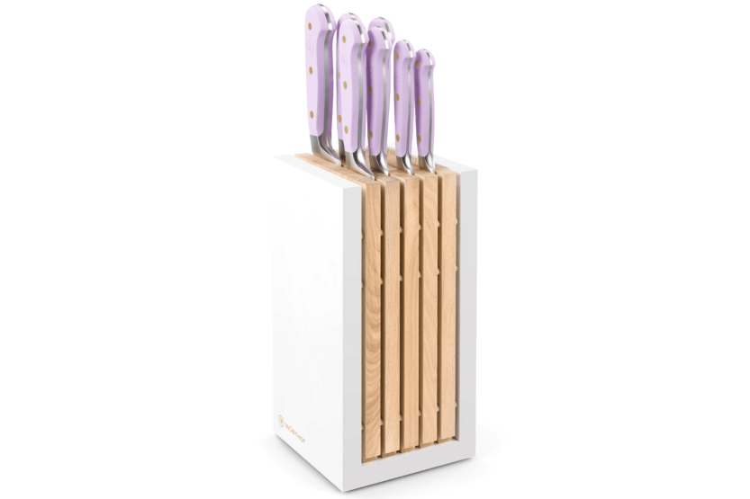 Bloco de 7 facas forjadas Wusthof Classic Colour Purple Yam