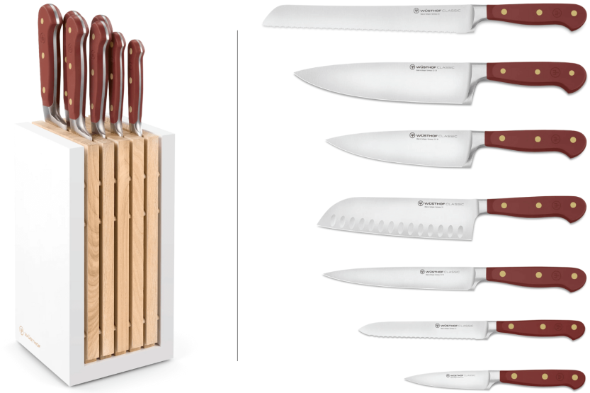 Bloco de 7 facas forjadas Wusthof Classic Colour Tasty Sumac