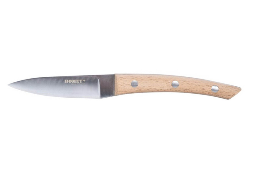 Bloque de 5 cuchillos de cocina Homey's Bokträ con mango de madera de haya