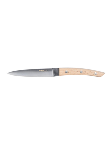 Block of 5 Homey's Bokträ kitchen knives with beechwood handles
