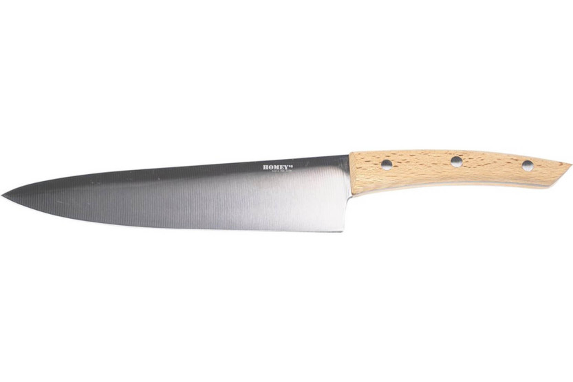 Bloque de 5 cuchillos de cocina Homey's Bokträ con mango de madera de haya