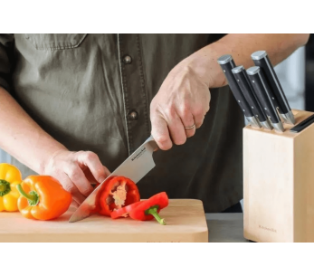 Kitchen Aid Gourmet 5-messenblok in berkenhout 2
