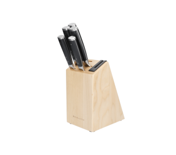 Kitchen Aid Gourmet bloque de 5 cuchillos en madera de abedul
