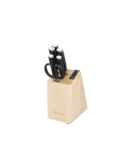 Kitchen Aid Classic Messerblock mit 5 Messern aus Birkenholz + Schere