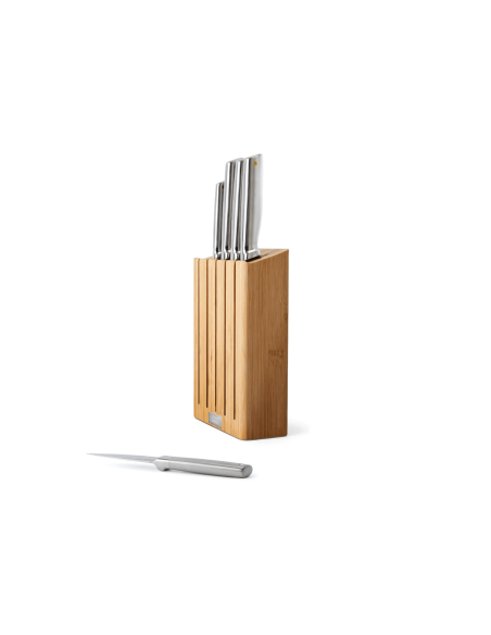 Messerblock mit 5 Joseph Joseph Elevate Steel Knives aus Bambus