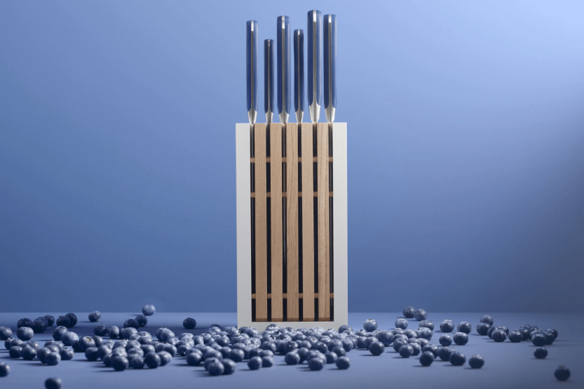 Block med 7 smidda knivar Wusthof Classic Colour Wild Blueberry